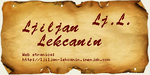 Ljiljan Lekčanin vizit kartica